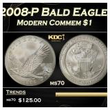 2008-P Bald Eagle Modern Commem Dollar $1 ms70 SEG