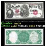 1907 $5 Large Size Legal Tender Note 'WoodChopper'