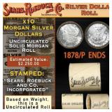 43- 10 Coin SEARS Unc Morgan Dollar Roll 1878/'P'