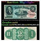1869 $2 Large Size Legal Tender Note 'Rainbow Note
