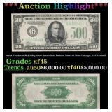 1934A $500 Green Seal Federal Reserve Note Preside
