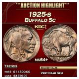 1925-s Buffalo Nickel 5c ms64+ SEGS
