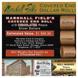 187- Rare Peace Circ MARSHALL FIELDS 10 $1 Roll RE