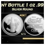 Coca-Cola 5 Cent Bottle 1 oz .999 Silver Round