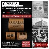 125- GIMBLES A Level Morgan Unc Roll 10 Coin
