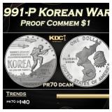 1991-P Korean War Proof Modern Commem Dollar $1 pr