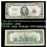 **Star Note** 1966 $100 Red Seal United States Not