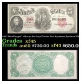 1907 $5 Large Size Legal Tender Note 'WoodChopper'