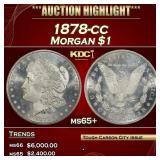 1878-cc Morgan Dollar $1 ms65+ SEGS