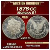 1878-cc Morgan Dollar $1 ms65 PL SEGS