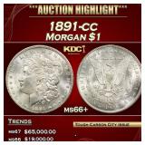 1891-cc Morgan Dollar $1 ms66+ SEGS