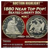 1880 Proof Seated Half Dollar Near Top Pop! 50c pr