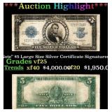 1923 $5 Large Size Silver Certificate 'Porthole No