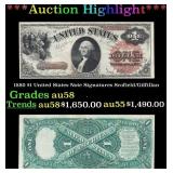 1880 $1 United States Note Grades au58 Signatures