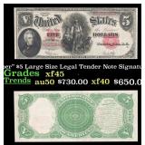 1907 $5 Large Size Legal Tender Note 'WoodChopper'