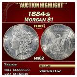 1884-s Morgan Dollar $1 ms62 USCG