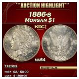 1886-s Morgan Dollar $1 ms64 SEGS