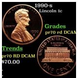 1990-s Proof Lincoln Cent 1c pr70 rd DCAM SEGS