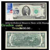 1976 $2 Federal Reserve Note with Stamp $2 Green S