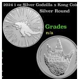 2024 1 oz Silver Godzilla x Kong Coin