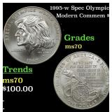 1995-w Spec Olympics Modern Commem Dollar $1 ms70