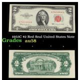 1953C $2 Red Seal United States Note Grades Choice