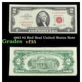 1963 $2 Red Seal United States Note Grades vf++