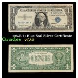 1957B $1 Blue Seal Silver Certificate Grades vf++