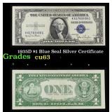 1935D $1 Blue Seal Silver Certificate Grades Selec
