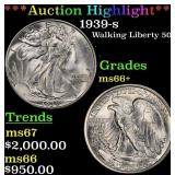 *Highlight* 1939-s Walking Liberty Half Dollar 50c