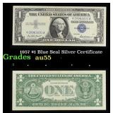 1957 $1 Blue Seal Silver Certificate Grades Choice