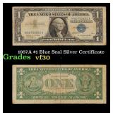 1957A $1 Blue Seal Silver Certificate Grades vf++