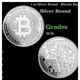 1 oz Silver Round - Bitcoin Style
