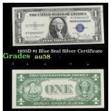 1935D $1 Blue Seal Silver Certificate Grades Choic