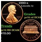 1990-s Proof Lincoln Cent 1c pr70 rd DCAM SEGS