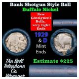 Buffalo Nickel Shotgun Roll in Old Bank Style 