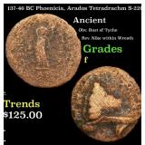 137-46 BC Phoenicia, Arados Tetradrachm S-2207 Gra