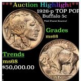 *Highlight* 1926-p Buffalo Nickel TOP POP! 5c ms68