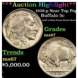 *Highlight* 1928-p Buffalo Nickel Near Top Pop! 5c
