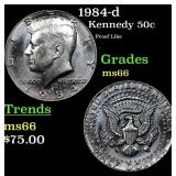 1984-d Kennedy Half Dollar 50c Grades GEM+ Unc