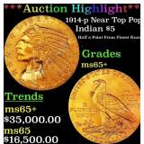 *Highlight* 1914-p Gold Indian Half Eagle Near Top