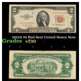 1953A $2 Red Seal United States Note Grades vf++