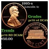 1995-s Proof Lincoln Cent 1c pr70 rd DCAM SEGS