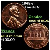 1968-s Proof Lincoln Cent 1c pr68 rd DCAM SEGS
