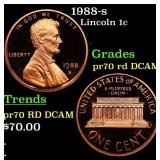 1988-s Proof Lincoln Cent 1c pr70 rd DCAM SEGS