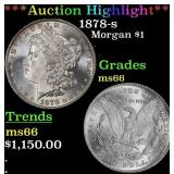 *Highlight* 1878-s Morgan Dollar $1 ms66 SEGS (fc)