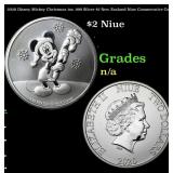 2020 Disney Mickey Christmas 1oz .999 Silver $2 Ne
