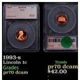 1993-s Proof Lincoln Cent 1c pr70 dcam SEGS