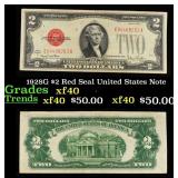 1928G $2 Red Seal United States Note Grades xf