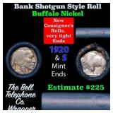 Buffalo Nickel Shotgun Roll in Old Bank Style 